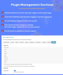 Plugin Management Sections